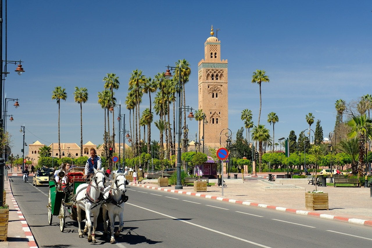 Casablanca to Marrakech Transfer - Marrakech street view
